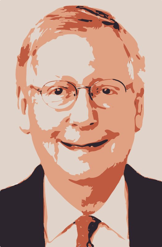 Stencil of Mitch McConnell