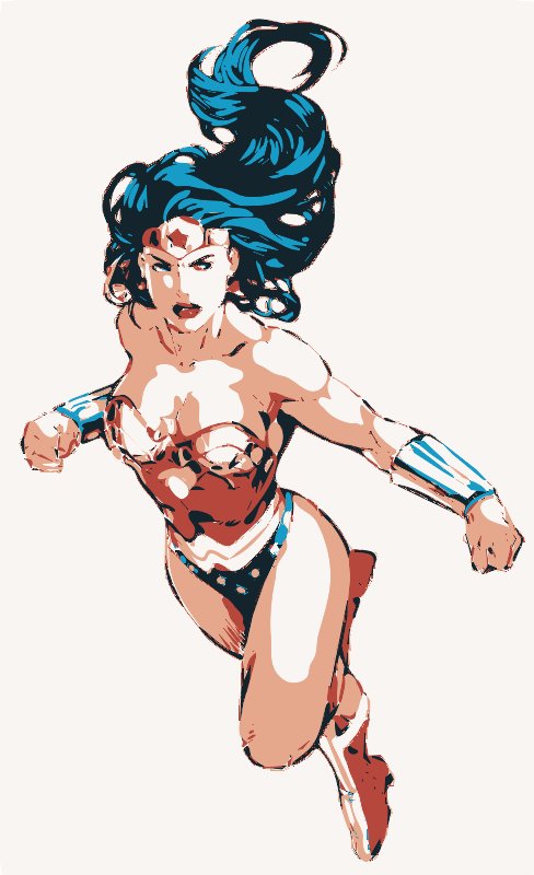 Stencil of Wonder Woman