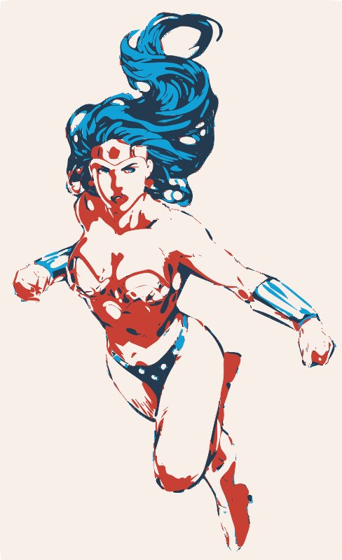 Stencil of Wonder Woman