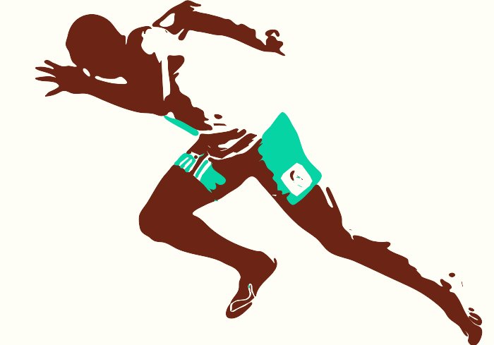 Stencil of Usain Bolt