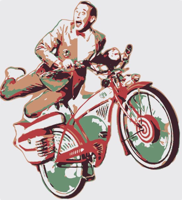 Stencil of Pee-Wee Herman