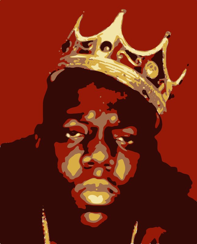 Stencil of Biggie Smalls