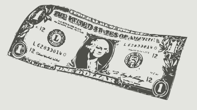 Stencil of Dollar Bill