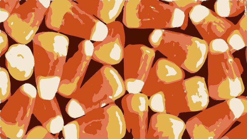 Stencil of Candy Corn