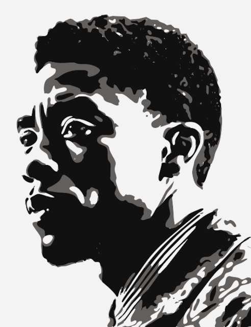 Stencil of Chadwick Boseman