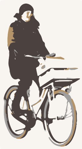 Stencil of Bike Delivery