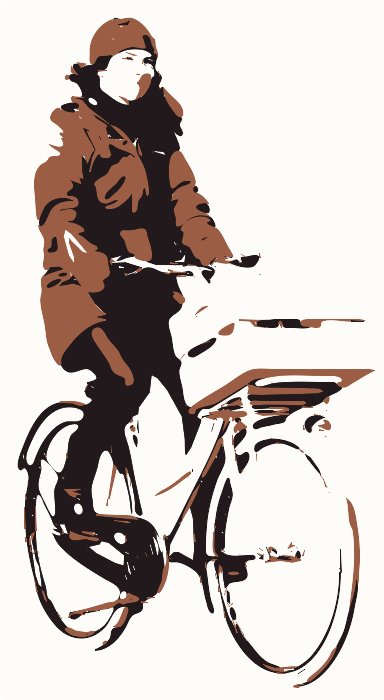 Stencil of Bike Delivery