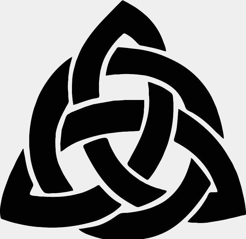 Stencil of Celtic Knot Triangle