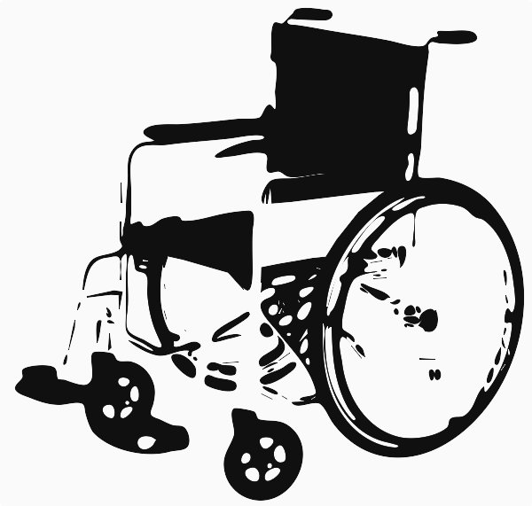 Stencil of Wheelchair