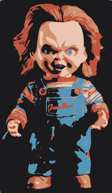 Stencil of Chucky