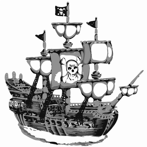 Stencil of Pirate Ship