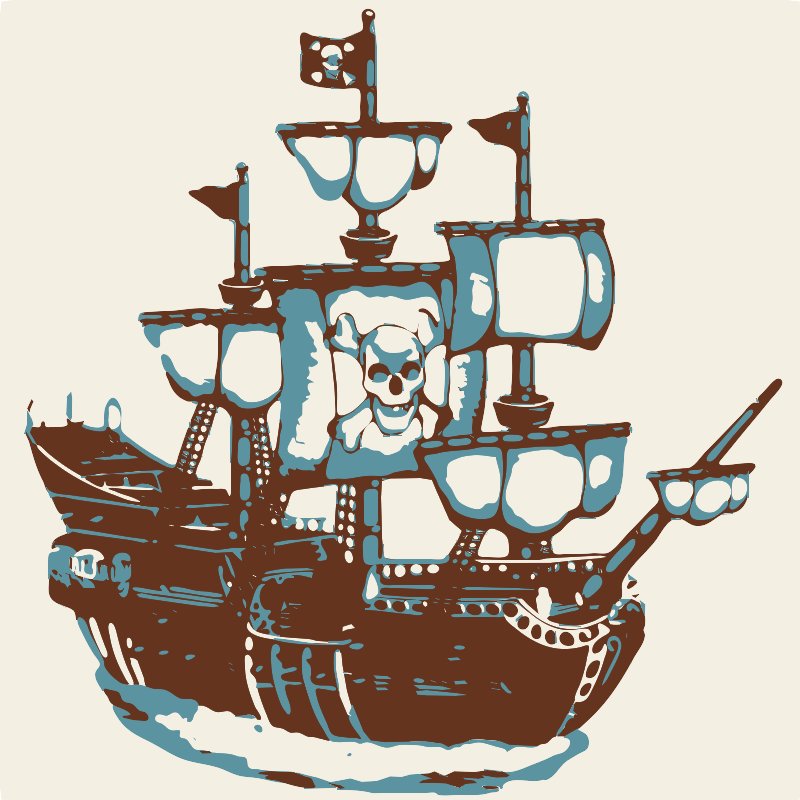 Stencil of Pirate Ship