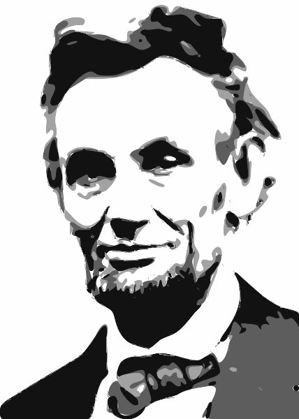 Stencil of Abe Lincoln