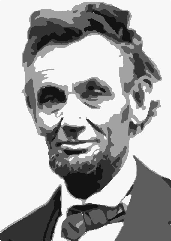 Stencil of Abe Lincoln