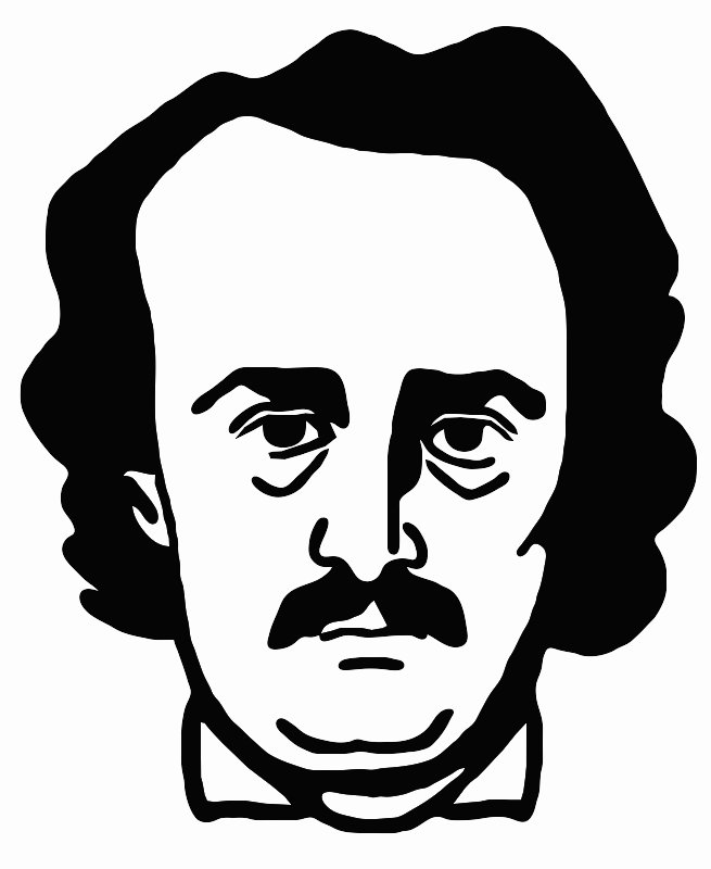 Stencil of Edgar Allan Poe
