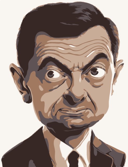 Stencil of Mr. Bean