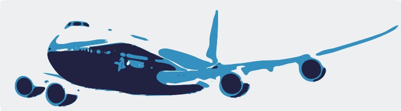 Stencil of Boeing 747