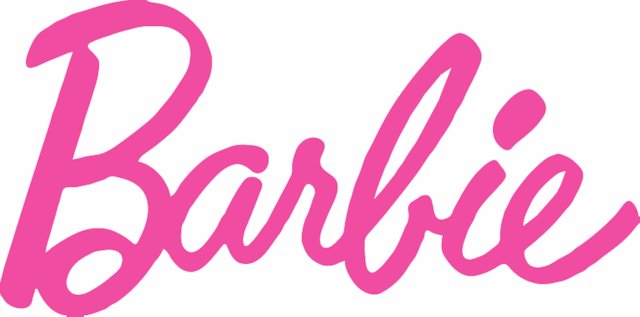Stencil of Barbie Logo
