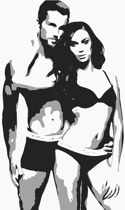 Stencil of Couple