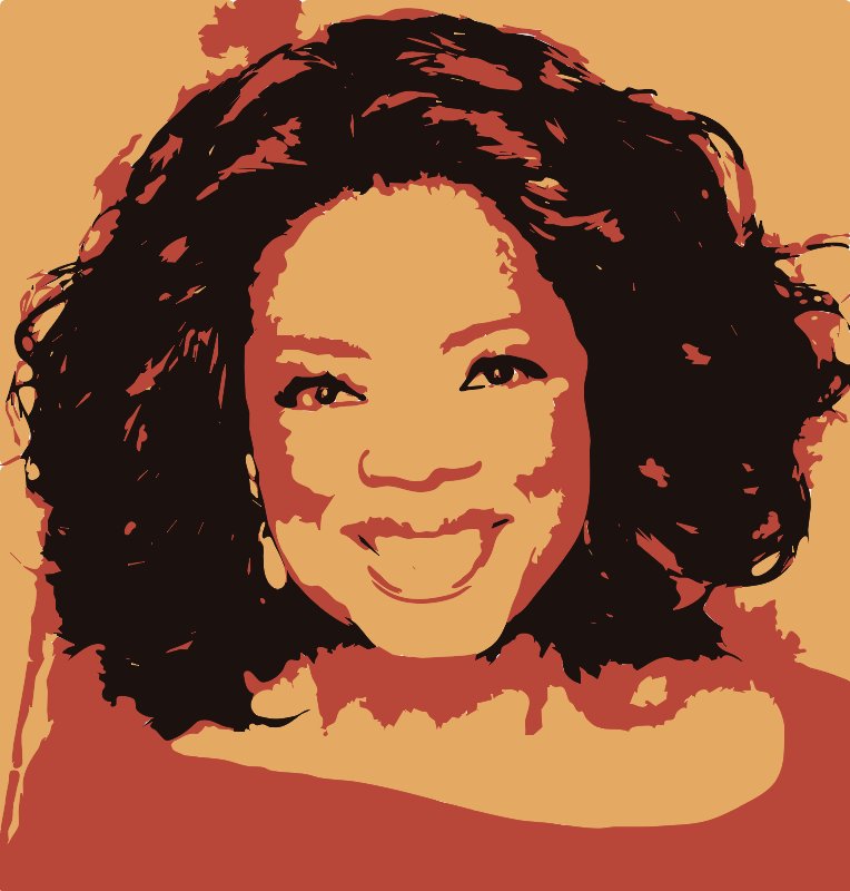 Stencil of Oprah Winfrey