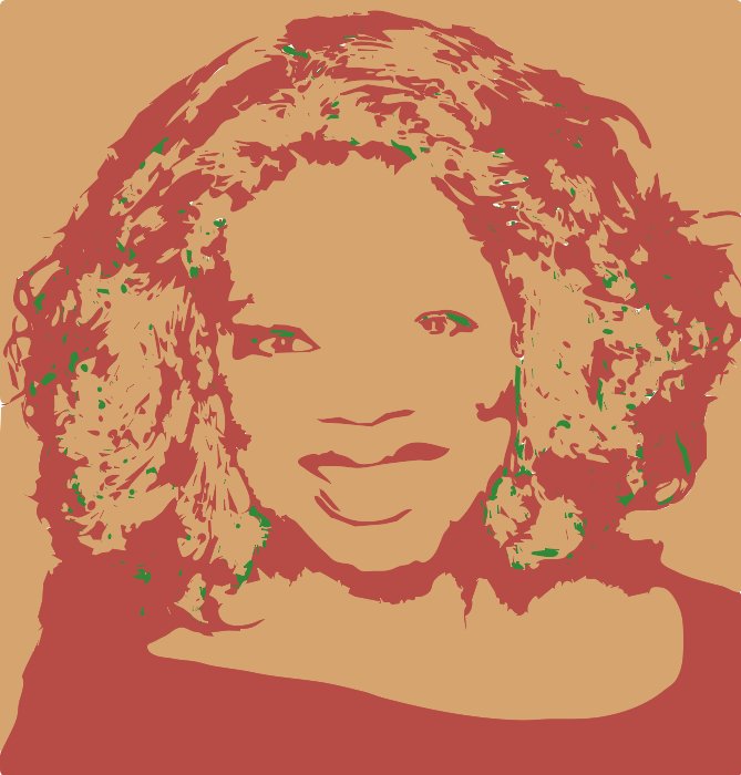 Stencil of Oprah Winfrey