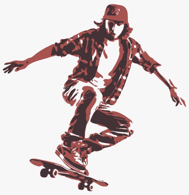 Stencil of Skateboarder