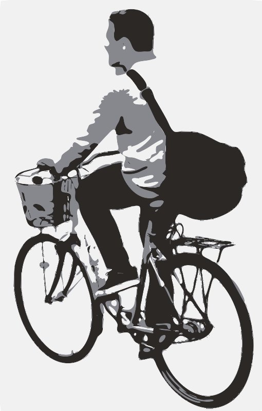Stencil of Bike Commute