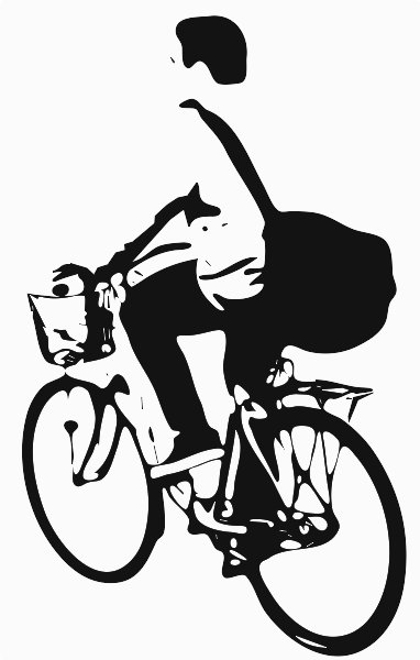 Stencil of Bike Commute