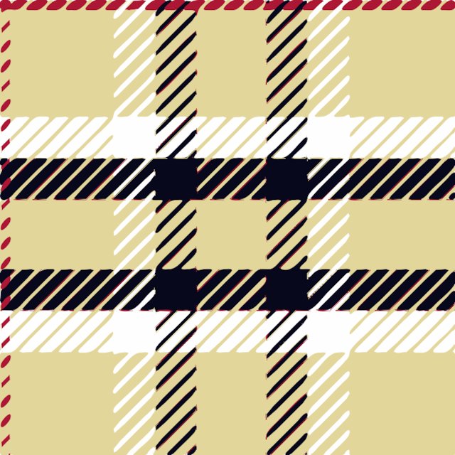 Stencil of Burberry Plaid