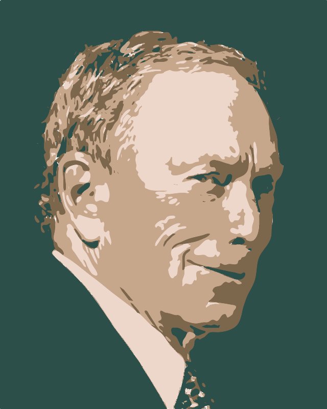 Stencil of Michael Bloomberg