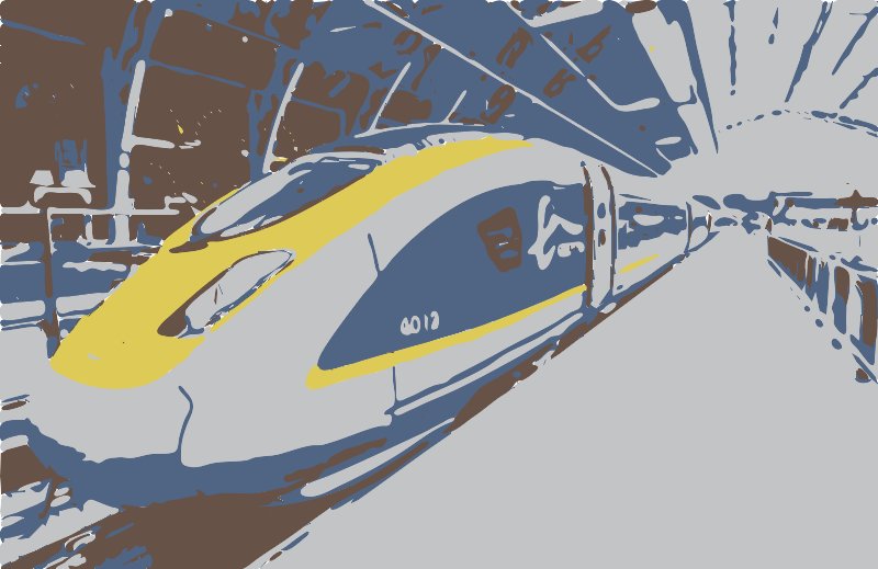 Stencil of High-speed Train