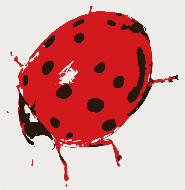 Stencil of Ladybug with Lots of Spots