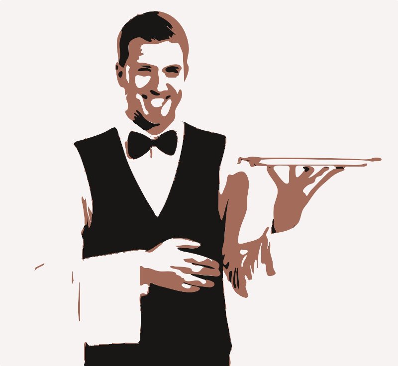 Stencil of Waiter