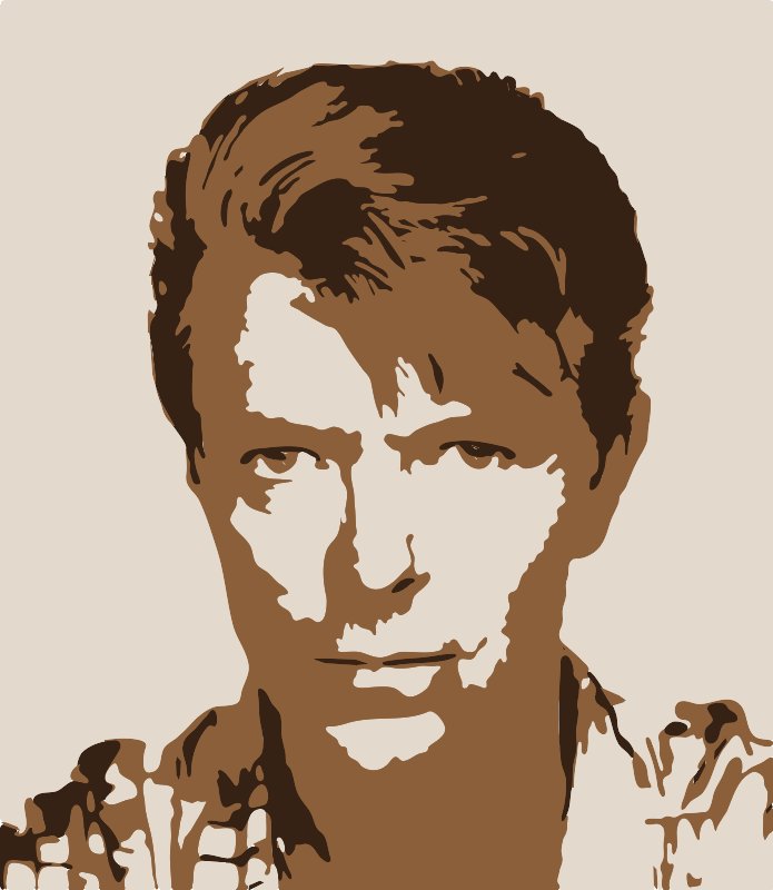 Stencil of David Bowie