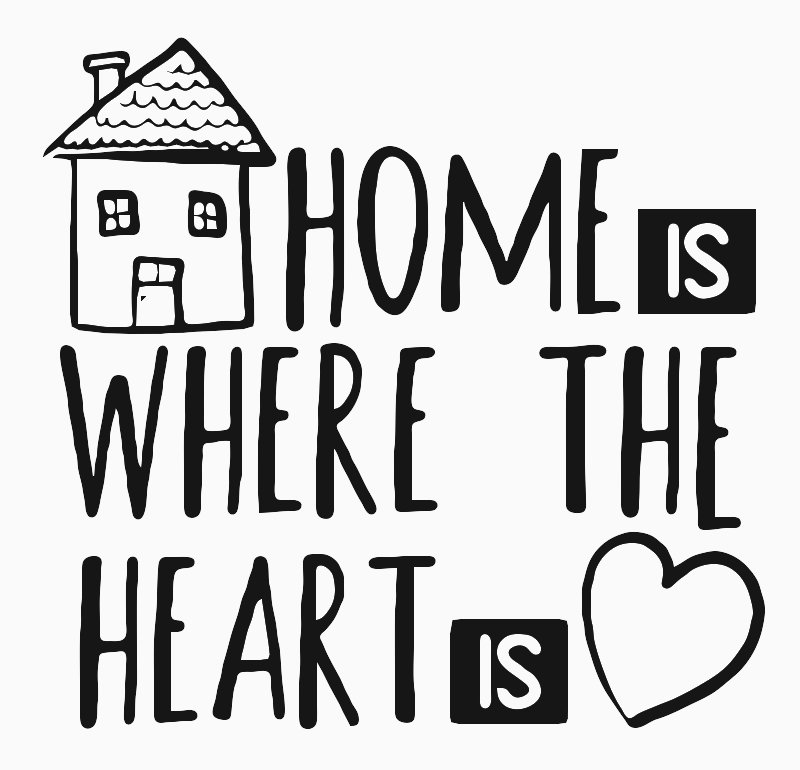 Stencil of Home is Where the Heart Is