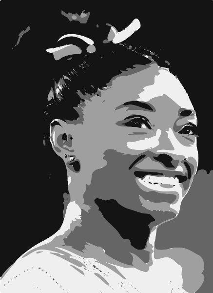 Stencil of Simone Biles