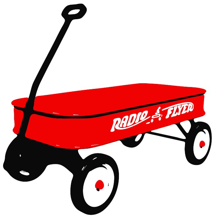 Stencil of Red Wagon