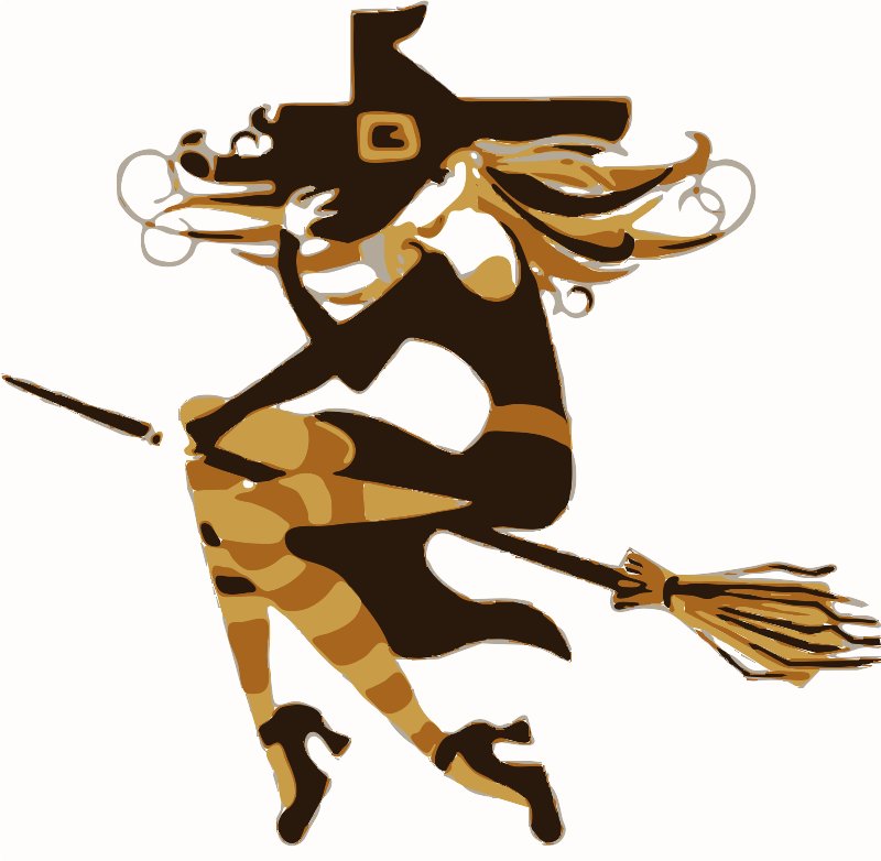 Stencil of Witch