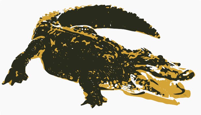Stencil of Crocodile