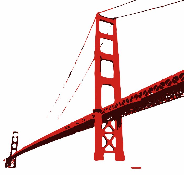 Stencil of Golden Gate Bridge