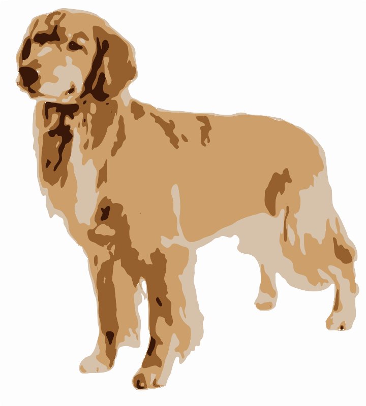 Stencil of Golden Retriever