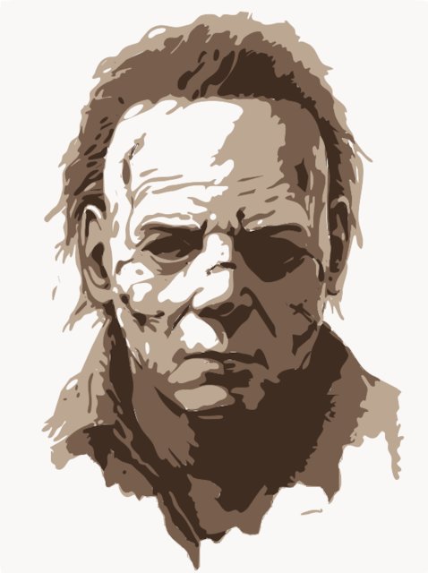 Stencil of Michael Myers