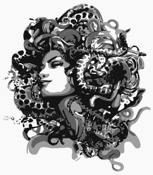 Stencil of Medusa