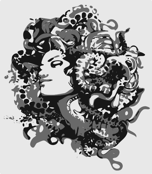 Stencil of Medusa