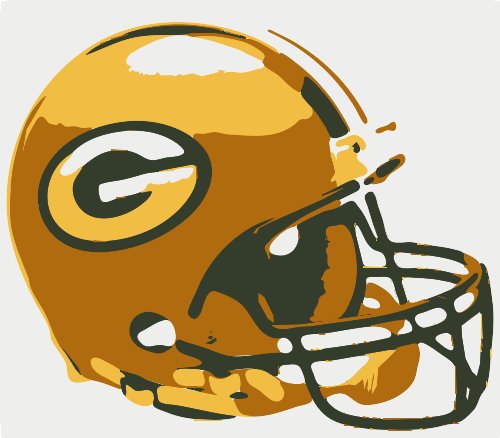 Stencil of Packers Helmet