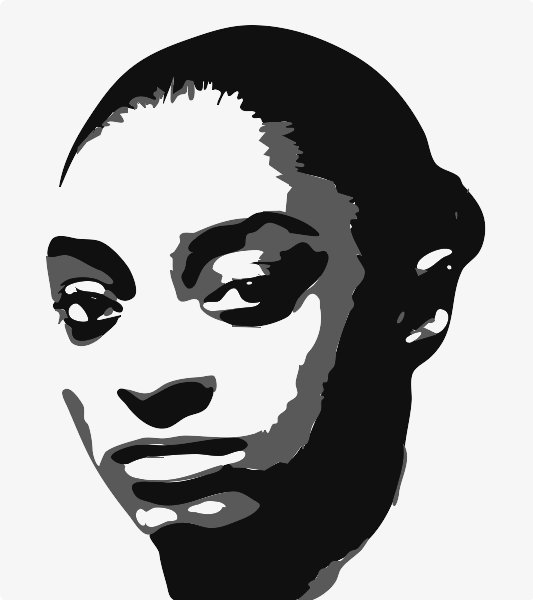 Stencil of Simone Biles