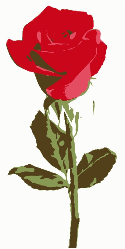 Stencil of Single Rose