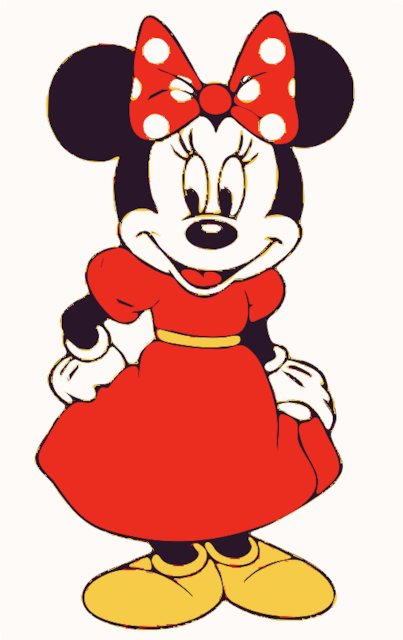 Stencil of Minnie Mouse