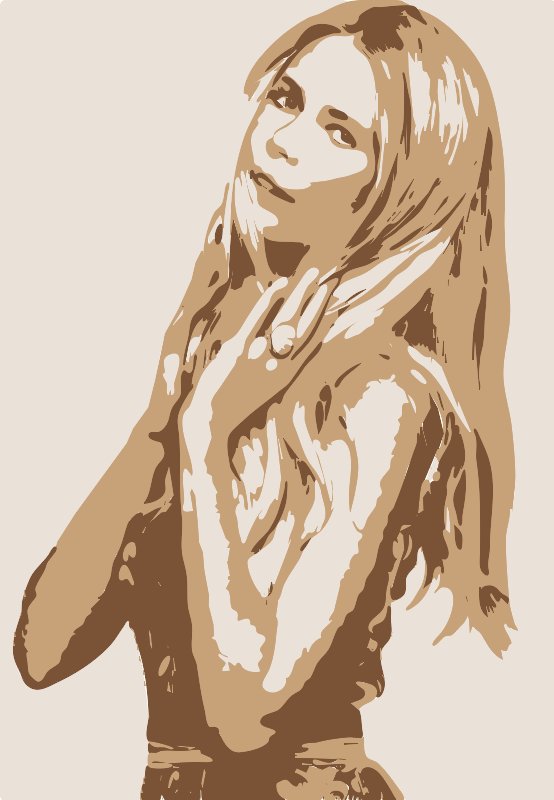 Stencil of Claudia Schiffer