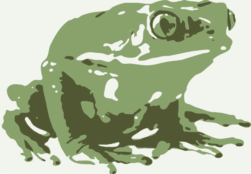 Stencil of Green Frog